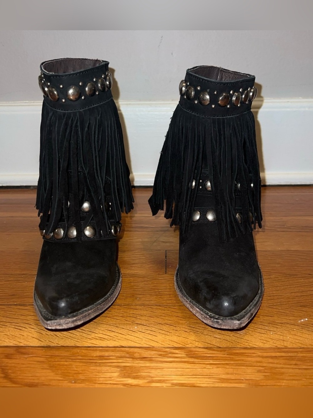 Liberty Black Fringed Boots